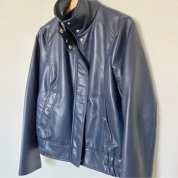 NWT French Connection Faux Leather Jacket Size M - Picture 12 of 17